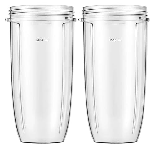 Vasos de repuesto for licuadora, compatibles con licuadoras Nutribullet, vasos de 32 oz, compatibles con licuadoras Nutri Bullet de 600 W/900 W (paquete de 2)
