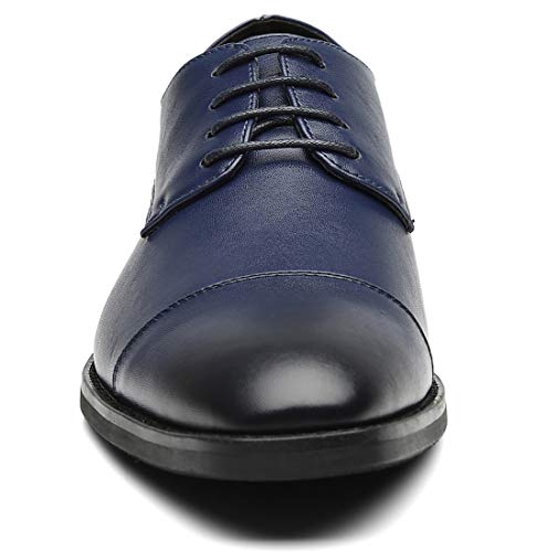 Men's Fashion Lace-up Square Toe Derby Shoes Formal Non-Slip Breathable Oxford Shoes Low-top Business Work Leather Shoes3