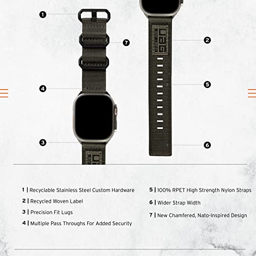 URBAN ARMOR GEAR UAG Compatible with Apple Watch Band 49/46/45/44mm iWatch Series Ultra 3/Ultra 2/Ultra/4-11/SE3/SE2/SE Metropolis High Strength Nylon Sport Adjustable Watch Strap - Image 3