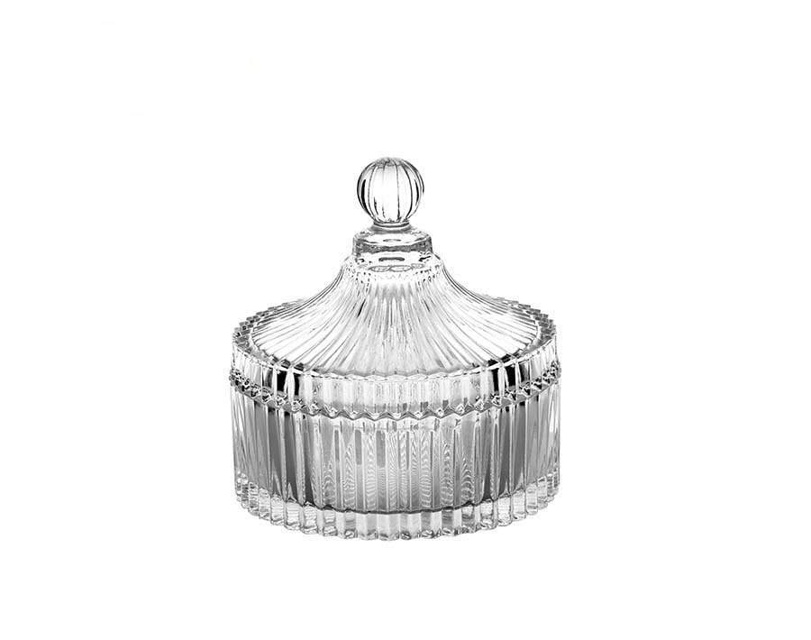 Mini Candy Jar Glass Candy Jar Mongalian Yurt Shape candy jar for candies mall Decorative Storage Container Clear For Party Wedding (Small)