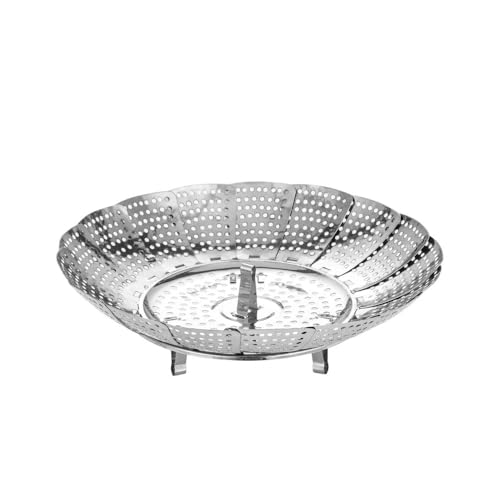 Panier Vapeur Inox,Pliable Paniers Cuit Fleur Marguerite Cuisson Vapeur Pot de Cuisson a la Vapeur pour la Cuisson du Poisson des Fruits de Mer