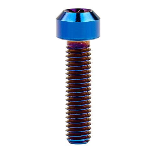 Image of Titanium Torx Square Head M6 x 10 15 20 25 30 35 40 45 50 60 65 70 80mm Screw Pack of 5 (Burn Blue, M6x25mm)