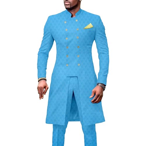 Mens African 2 Piece Set Dashiki Suit African Suits Single Breasted Blazer Dashiki Outfits African Clothes
