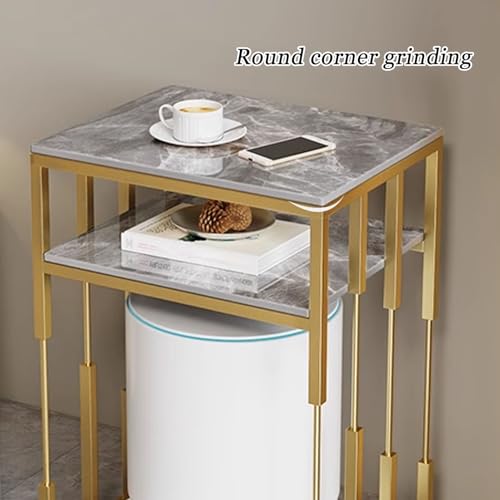 Mesa auxiliar compacta de 50 cm para espacios pequeños y dormitorio 5