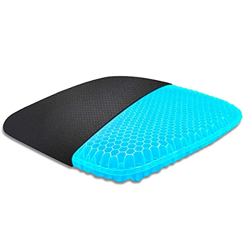 Cojín de Gel Multifuncional, Transpirable, Absorbe la presión, con Innovador diseño de Panal de Abeja, para Coche, Oficina y Silla de Ruedas