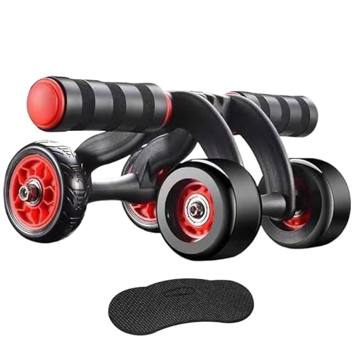 Roue abdominale robuste AB Roller ABS Trainer avec rebond automatique et tapis à genoux - 2
