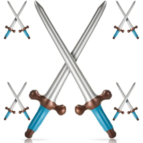 GmwyCzV 10 Stück Aufblasbare Schwerter, 60 cm Aufblasbare Piratenschwerter, Aufblasbare Spielzeugschwerter Aufblasbares Samuraischwert Ninja Schwert, für Schwimmbadparty Geburtstag Cosplay Halloween