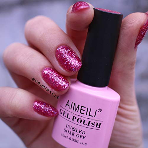 Esmalte de Gel AIMEILI UV LED Rosa Brillante 10ml miniatura 2