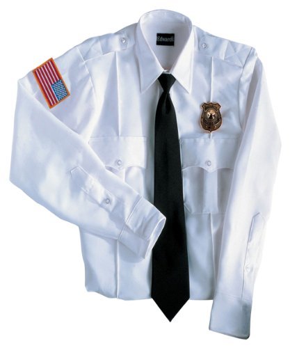 Ed Garments Permanent Collar Stays Security Shirt, WHITE, XXX-Large 35