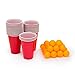Produktbild Family Party Beer Pong Set Partybecher 24x Becher & 24x Bälle für für Getränke Party Camping Cocktail Bier Neues Jahr Weihnachten Geburtstag Festivals Hochzeit