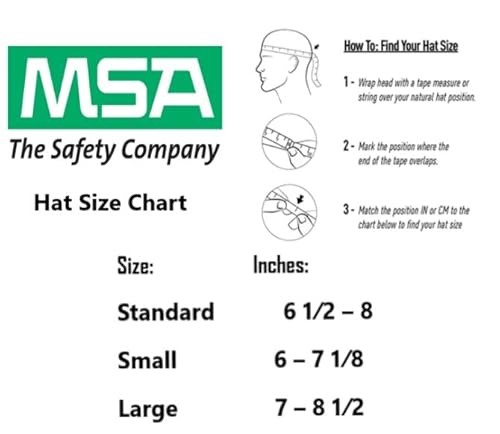 Msa 10074820 V-Gard 500 Cap Style Safety Hard Hat With 6-Point Fas-Trac Iii Ratchet Suspension | Polyethylene Shell, Self Adjusting Crown Straps - Standard Size In Hi-Viz Yellow-Green #TOP1