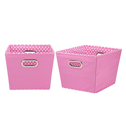 Household Essentials 92-1 Medium Tapered Decorative Storage Bins | 2 Pack Set Cub