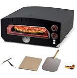 Aspect Living Slice Box Outdoor Electric Pizza Oven, Countertop Cooking, Heats Up to 750 Degrees, Digital Thermometer, Pizza Stone, and Pizza Peel Included, Perfect for Indoor and Outdoor Use - 64900