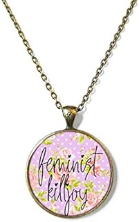 Joia Feminista Presente Feminista Killjoy Colar Feminino Empoderada Joias Feministas Moots Not Diets Girl Power Smash The Patriarchy Jewelry