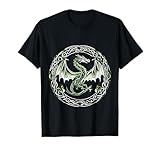 Tribal Irish Green Celtic Knot Fantasy Celtic Dragon T-Shirt