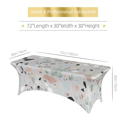 Nappe de table extensible infroissable de 1,8 m lavable pour éliminer la corvée du fer