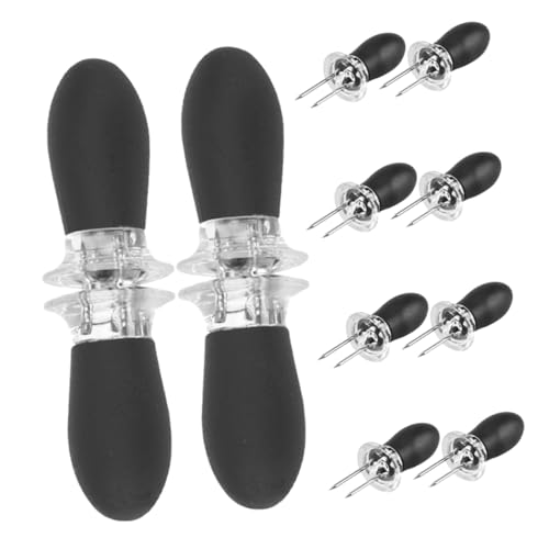 ibasenice 12pezzi Supporto Per Pannocchie in Silicone e Acciaio Inossidabile Sicurezza Design Per Uso Quotidiano e Per Cucine e Barbecue