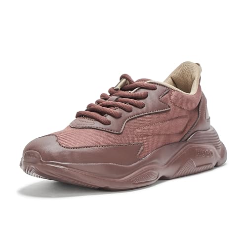 HUGO Leon Modern Running Sneaker für Damen, Coffee Talk, 39.5 EU