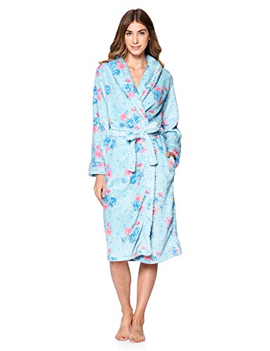Casual Nights Women's Long Fleece Plush Robe Soft Feeling Bathrobe