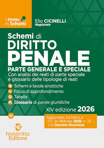 Schemi di Diritto Penale 2026. Parte generale e speciale