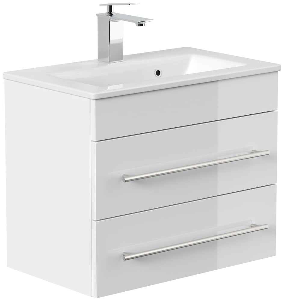 Magnolia Home Badmöbel Mars 600 Slimline SoftClose Farbe Weiss Hochglanz