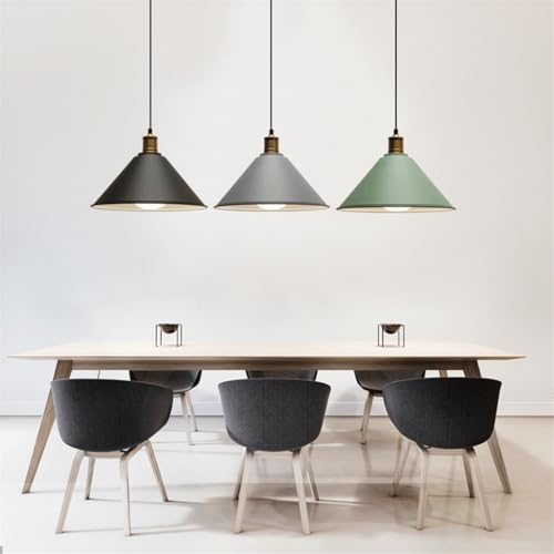 Lámpara de techo triangular de estilo nórdico verde para iluminación de oficina 2