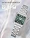 Imagen de CIVO Reloj Mujer Acero Plata: Analogico Cuadrado Reloj Pulsera Cuarzo Impermeable