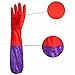 EINVARIOUS 1Pair Long Rubber Velvet Household Gloves Dishwashing Waterproof Thicken Warm Scrubber Kitchen Clean Tool