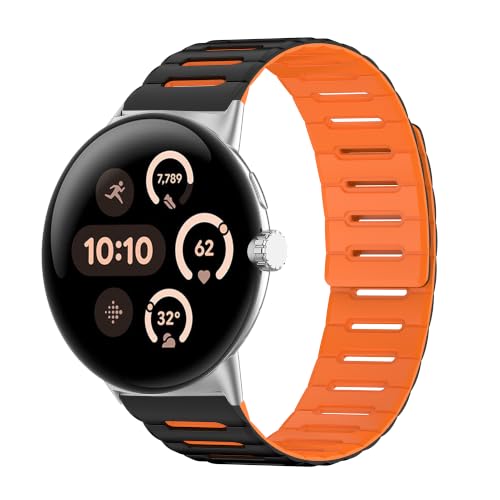 [Guluto] For Google Pixel Watch 4 / 3 45mm �����x���g �R���p�`�u�� �O�[�O���s�N�Z�� �E�H�b�` �����o���h �}�O�l�b�g�� �V���R���� �X�|�[�c �ւ��x���g ������� �h�� �y�� �ʋC�� �_�炩�� �X�}�[�g�E�H�b�`