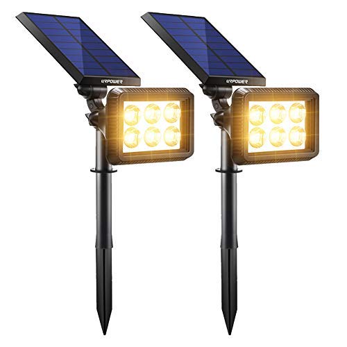 URPOWER Solar Lights Outdoor Upgraded, 2-in-1 Waterproof Solar Lights Solar Landscape Lights...