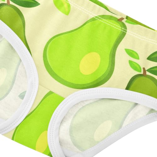 Girls Underwear Toddler 2t Cotton Little Girl Panties Fun Print Kids Briefs Undies Green Pears Leaves Fruits4