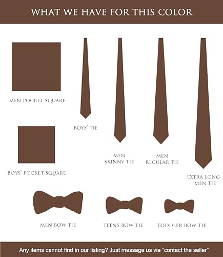 Image of Boy's Solid Tie with Pocket Square Set, Regular Necktie for Children and Kids, Self-Tied