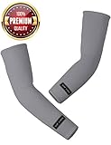 H2H SPORT Unisex Compression Fit Cooling Arm Sleeves UV Protection GRAY (KMMM01)
