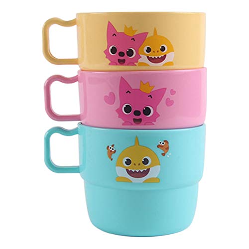 Pinkfong Baby Shark Cup With Handle-3P Family Plastic Cups (230Ml) #TOP17