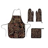  SÚPER LARGOS: nuestros guantes de horno miden 43 cm de largo, lo que puede proteger mejor los dedos, las manos y las muñecas de las quemaduras. La función de protección de muñeca más larga puede protegerlo de lesiones en la punta de los dedos e incluso prevenir lesiones en la muñeca. De esta manera, puede sostener ollas, ollas y utensilios de cocina de forma segura sin resbalar ni derramar. Los guantes para horno no solo son adecuados para coser forros de algodón suave. 