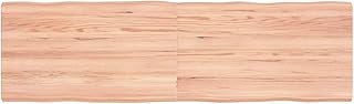Solid Wood Table Top Live Edge 55.1 x 15.7 in Foldable Butcher Block Countertop for Dining, Study or Laundry Room