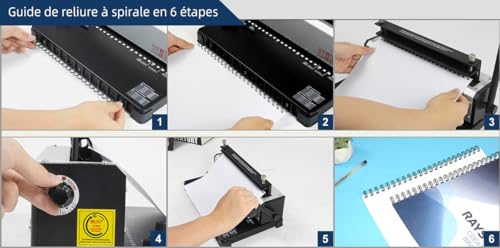 Anneaux de reliure métalliques 9,5 mm noirs Rayson pour documents A4