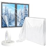 Vasmeiy Thermo Cover Fenster 1,6 m x 10 m Thermo Cover Fenster-Isolierfolie Transparente POF Thermofolie für Wärmedämmung an Fenstern