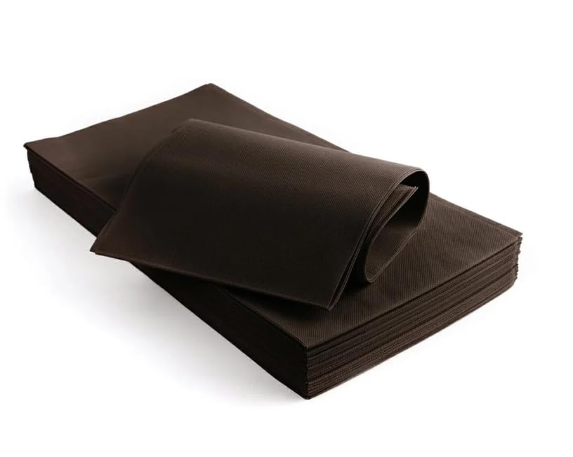 SOLEPLASTIC 100 Tovaglie Monouso Tessuto non Tessuto (100 x 100 cm) - 50 gr m/q Idrorepellenti - Tovaglia Usa e Getta per Ristoranti, Pub, Pizzeria, Catering e Uso Domestico (CACAO)