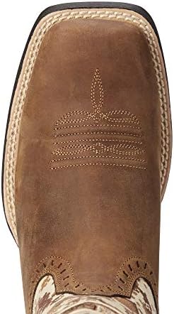 Ariat Womens Round Up Patriot Western Boot Distressed Brown/Sand Camo Print 8.5 | Image 3