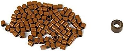 2 mm Auburn Brown Color Small Copper Tubes Beads Links Locks Nano Micro Rings for I Tipped Human Hair Extensions