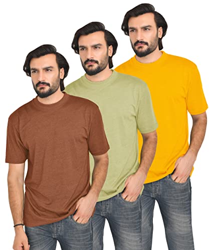 FULL TIME SPORTS 3 Packs Long & Tall Tee Shirt SGR-Yl-Cho Combo # 4 - Large Cover
