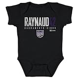 500 LEVEL Maxime Raynaud Sacramento Kings Elite One-Piece Infant Bodysuit (Black, 6M)