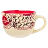 Silver Buffalo Harry Potter The Marauder's Map Mischief Managed Soup Ceramic Mug, 24-Ounce