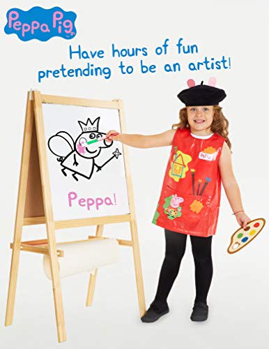 Peppa Pig Kunstenaarskostuum voor kinderen met schilderschort, baret, schilderpalet en speelgoedpenseel, kostuum voor meisjes, maat 3, 4 of 5 jaar, cadeau-idee voor verjaardagsfeestje, kostuum - multi - 4 jaar - Image 3