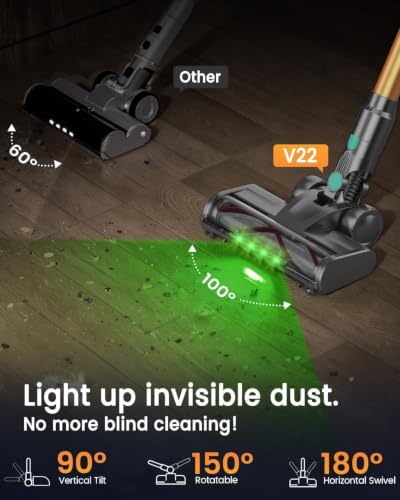 Image of Cordless Stick Vacuum Cleaners for Home, 650W 55KPA Up to 70Min Runtime