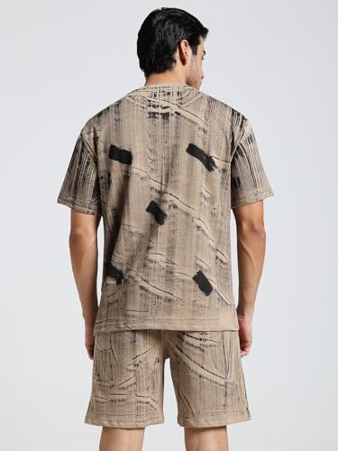 Image of Vogaan Men's Cotton Short Sleeve Tracksuit Summer T Shirt & Shorts Set with 2 Pockets || Casual Co-ord Sets