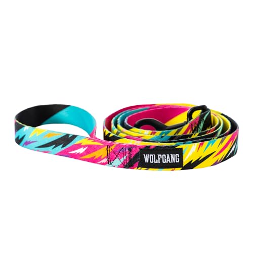 Wolfgang 1 Inch Venture Dog Leash Fuzzytails Print Large