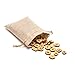 60 Pieces Burlap Bags with Drawstring Drawstring Gift Bags Jewelry Pouch for Wedding Party DIY Craft Holiday Christmas (5.3 x 3.8 Inch, Linen)