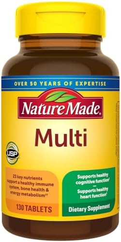 Nature Made Multivitamin Tablets with Iron, 130 Tablets
